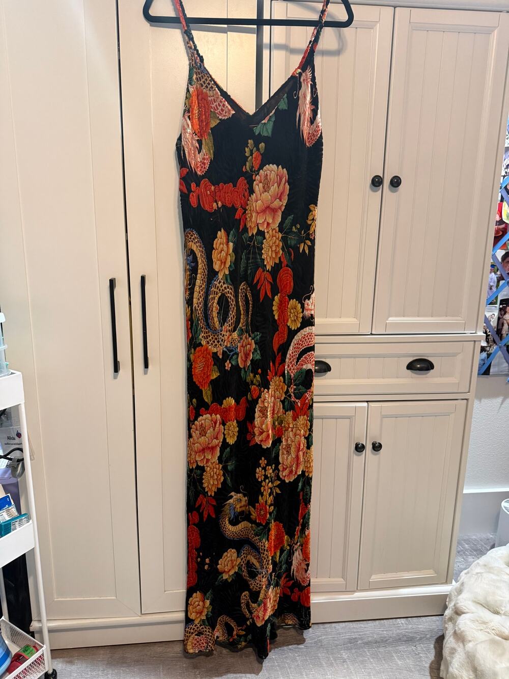 Johnny Was Kanako sleeveless velvet dress levi burnout sz XL NWT